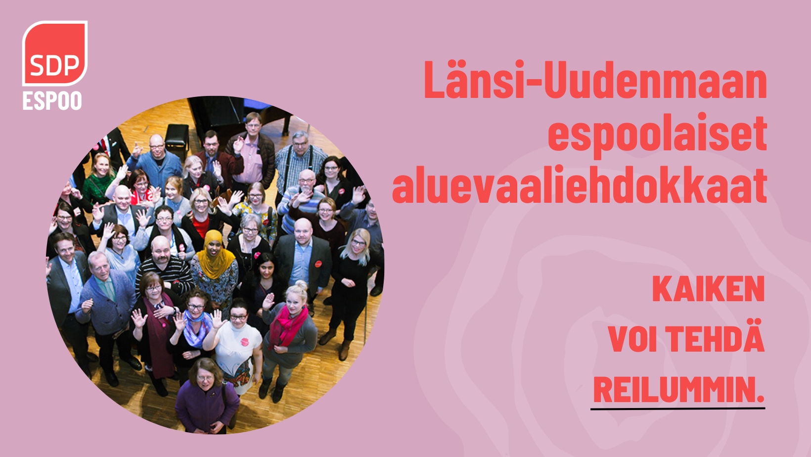 TIEDOTE: Espoolaiset ehdokkaat hyvinvointialueen vaalissa länsi-Uudellamaalla