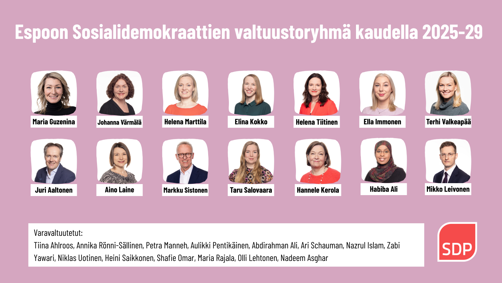 SD valtuustoryhmä 2025-29