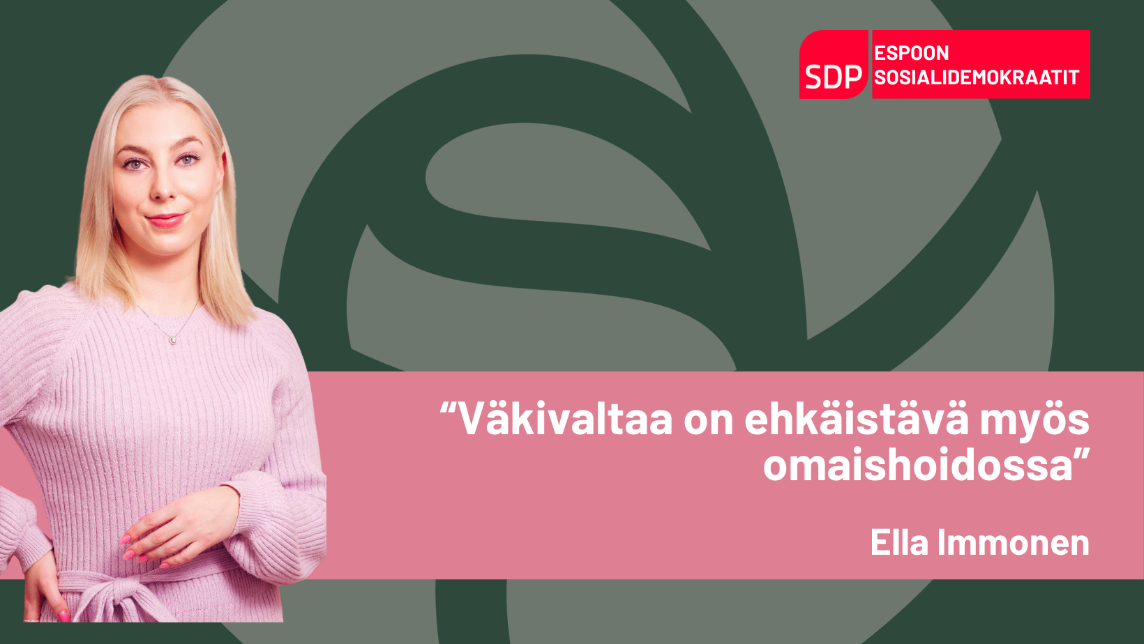 Immonen: Väkivaltaa on ehkäistävä myös omaishoidossa